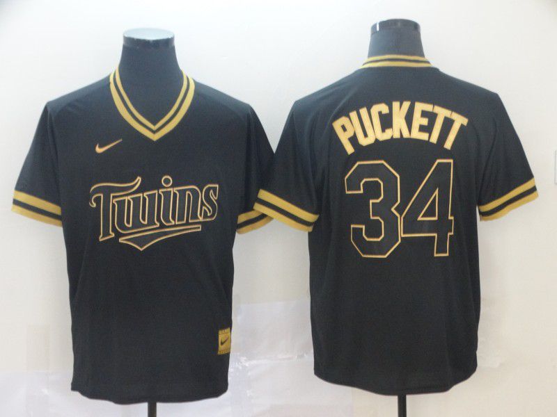 Men Minnesota Twins #34 Puckett Black Game 2021 Nike MLB Jerseys->atlanta braves->MLB Jersey